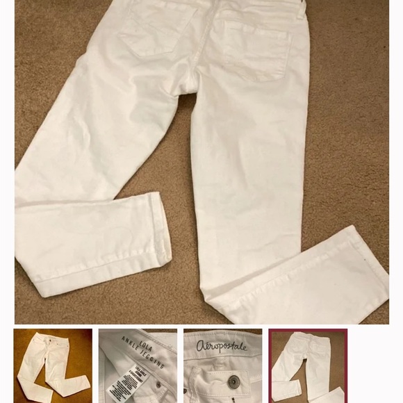 Aeropostale white Lola ankle Jegging legging jean denim fresh spring summer fall - Picture 3 of 5